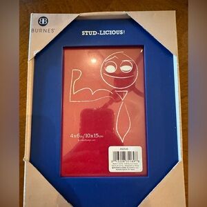 NIB Burnes “Stud-Licious” Blue 5x7 Picture Frame